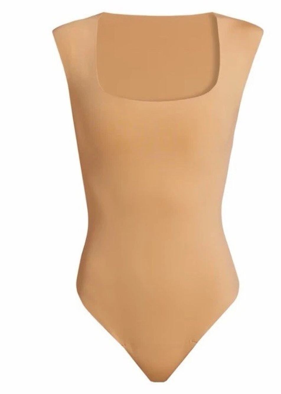 Commando Neoprene Cap Sleeve Bodysuit Nude XL NEW